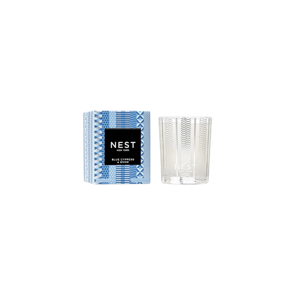 Nest Blue Cypress and Snow Candle, Votive