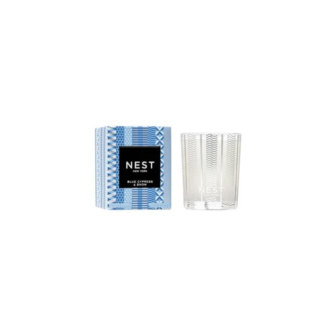 Nest Blue Cypress and Snow Candle, Votive