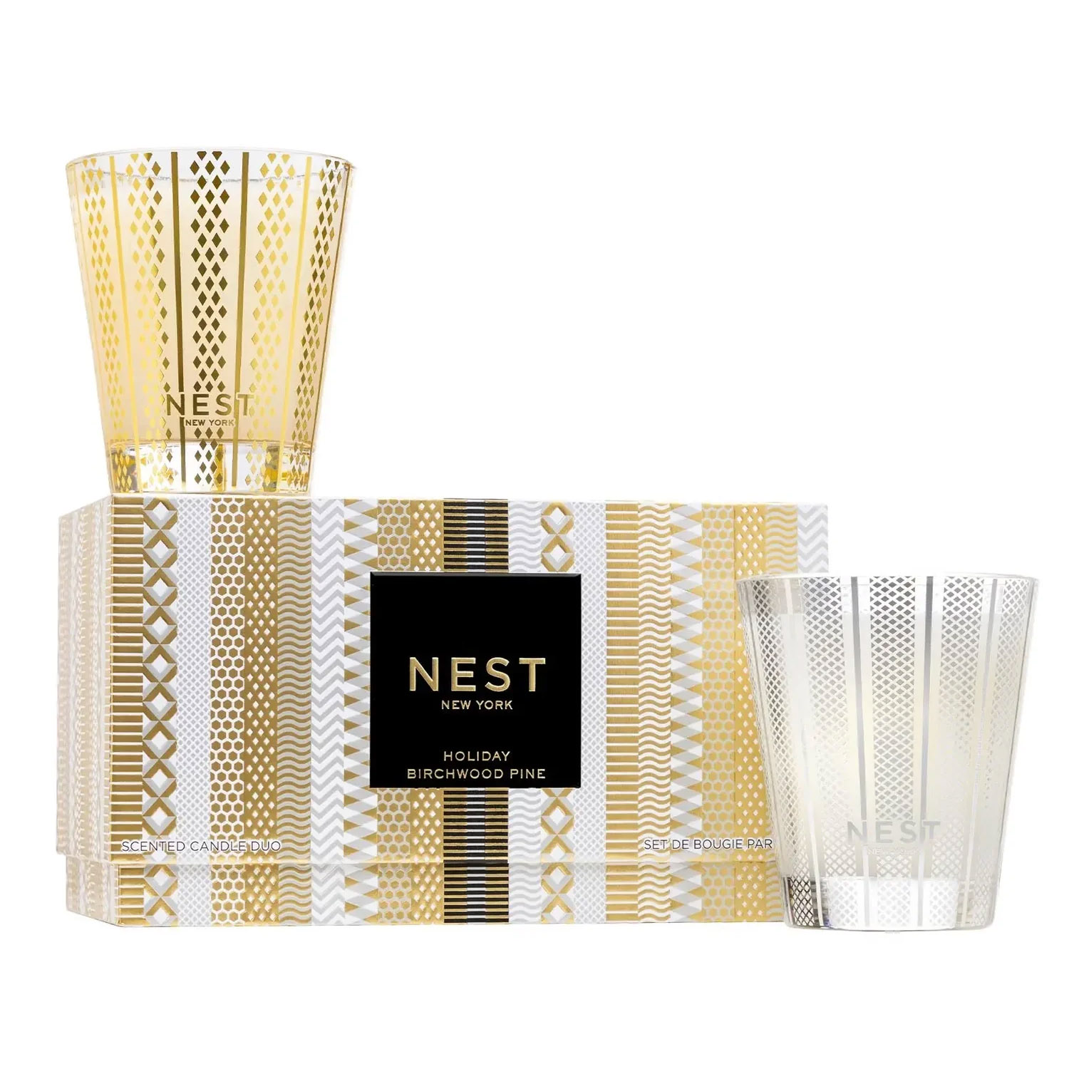 NEST New York Holiday & Birchwood Pine 8.1 oz Candle Set