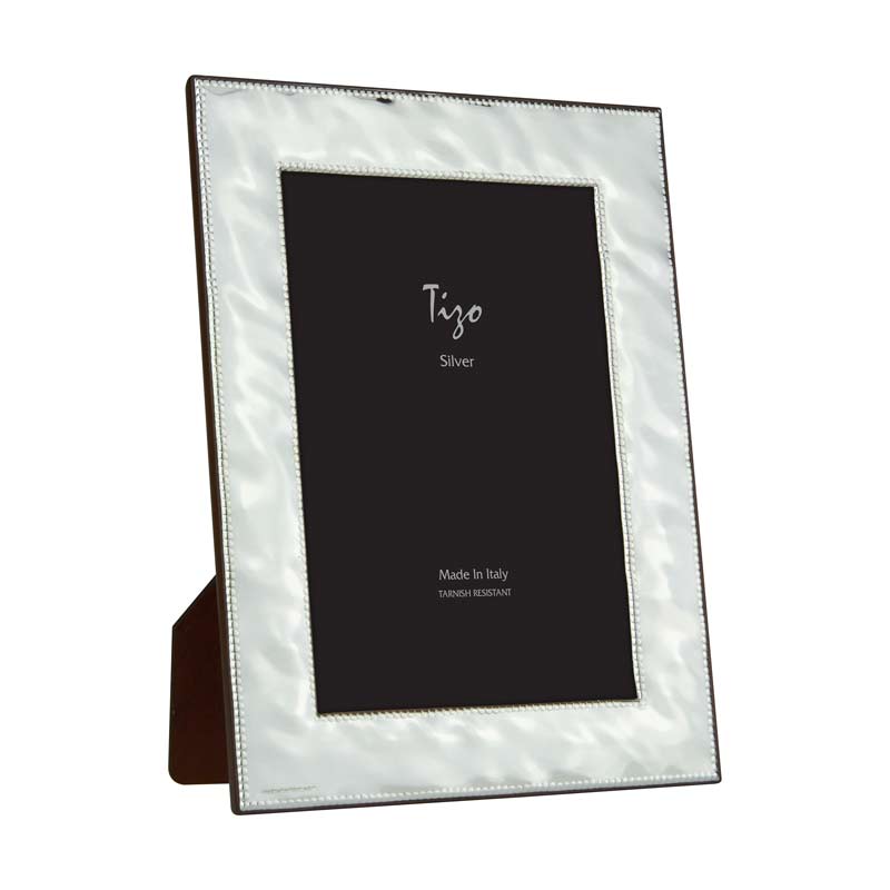 Tizo Classic Hammered Beaded Silverplate Frame, 8x10