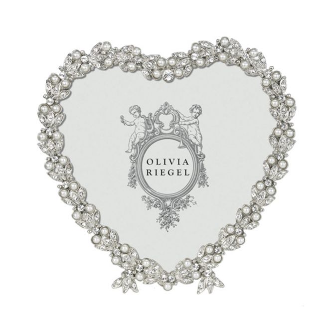 Olivia Riegel Contessa Heart Frame, Silver 3.5"