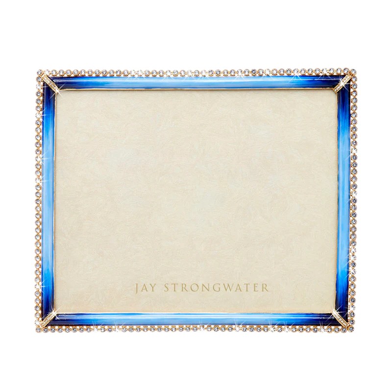 Jay Strongwater Laetitia Stone Edge Lapis Frame, 8x10