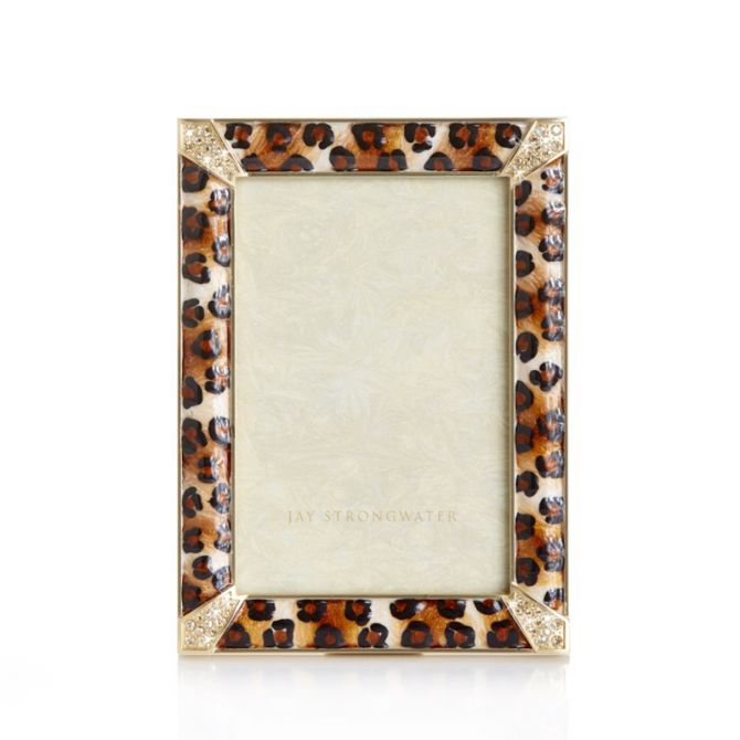 Jay Strongwater Leonard Leopard Spotted PavÃÆÃâÃâÃÂ© Corner Frame, 4x6