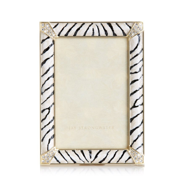Jay Strongwater Zebra Striped PavÃÆÃâÃâÃÂ© Corner Frame, 4x6