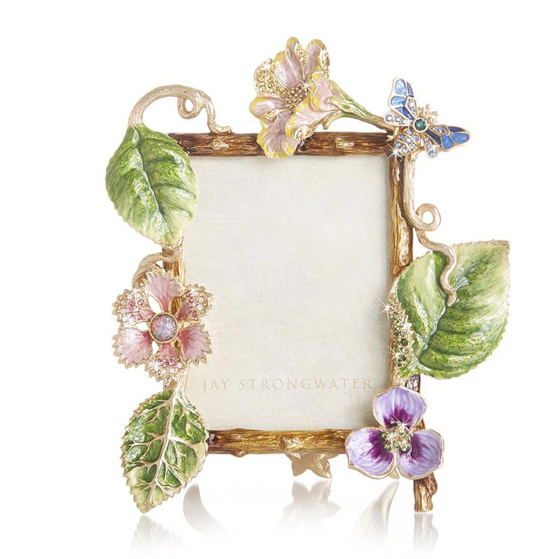 Jay Strongwater Fray Dutch Floral Frame, 3x4