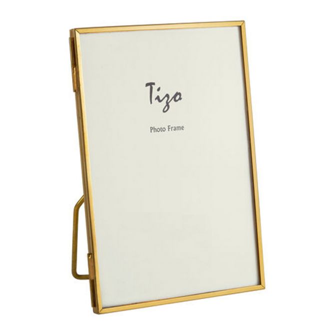 Tizo Ultra Slim Gold Tone Brass Photo Frame, 8x10