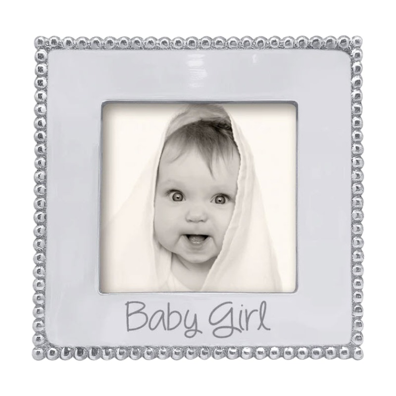 Mariposa Baby Girl Beaded Frame, 4x4