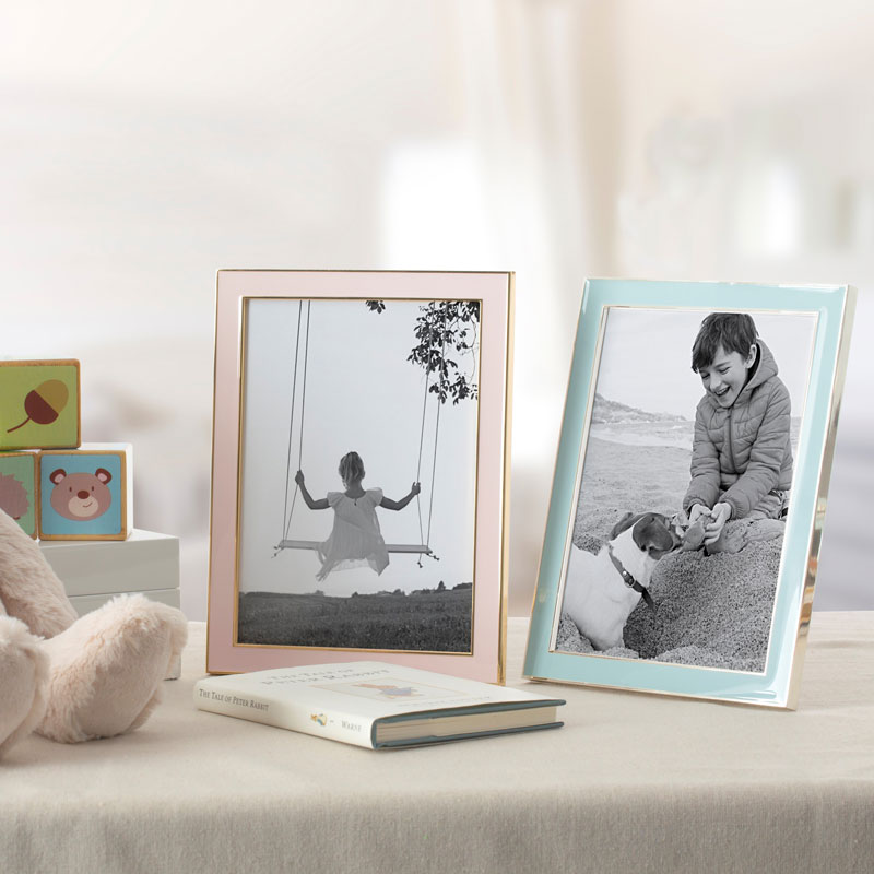 Addison Ross Powder Blue Enamel Picture Frame, 4x6