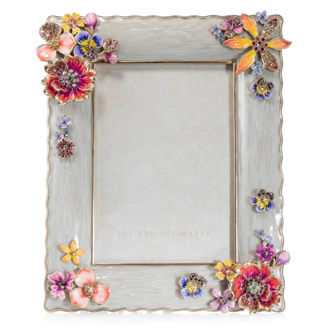 Jay Strongwater Ainsley Flower Bouquet 5x7 Frame, Flora