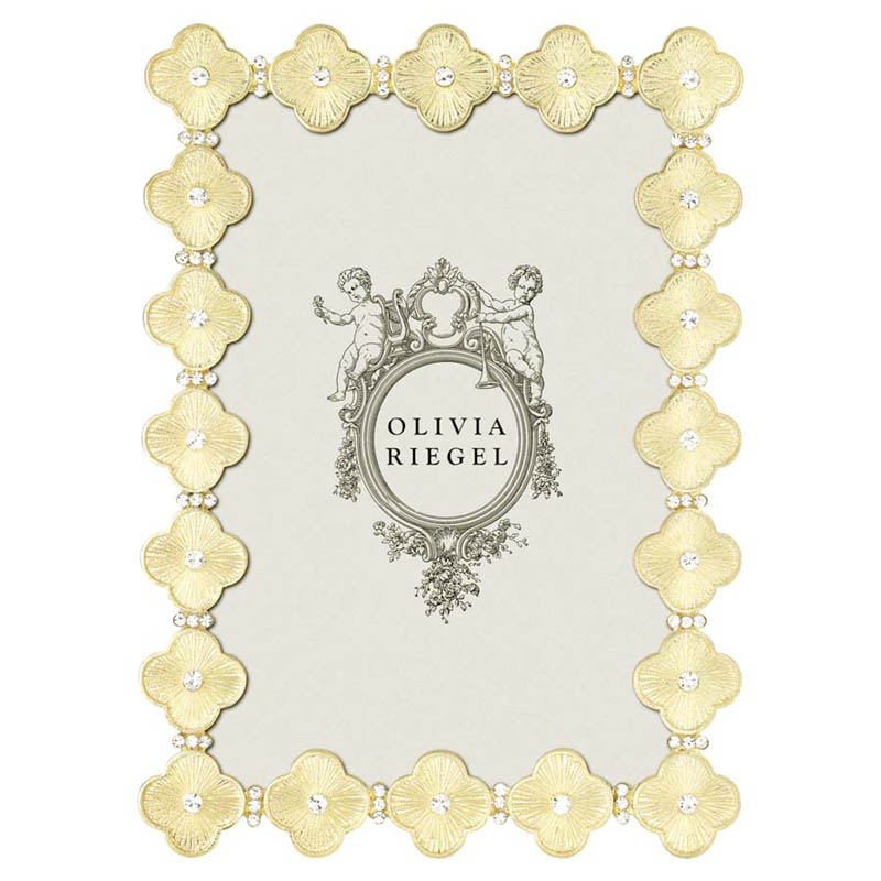 Olivia Riegel Clover Yellow Gold Pewter Frame, 4x6
