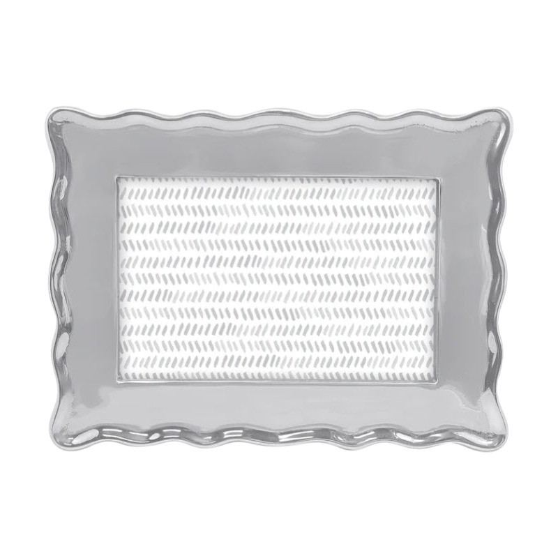 Mariposa Wavy Wide Engravable Frame, 4x6