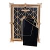 Jay Strongwater Geraldine Art Deco 5x7 Frame, Black Onyx