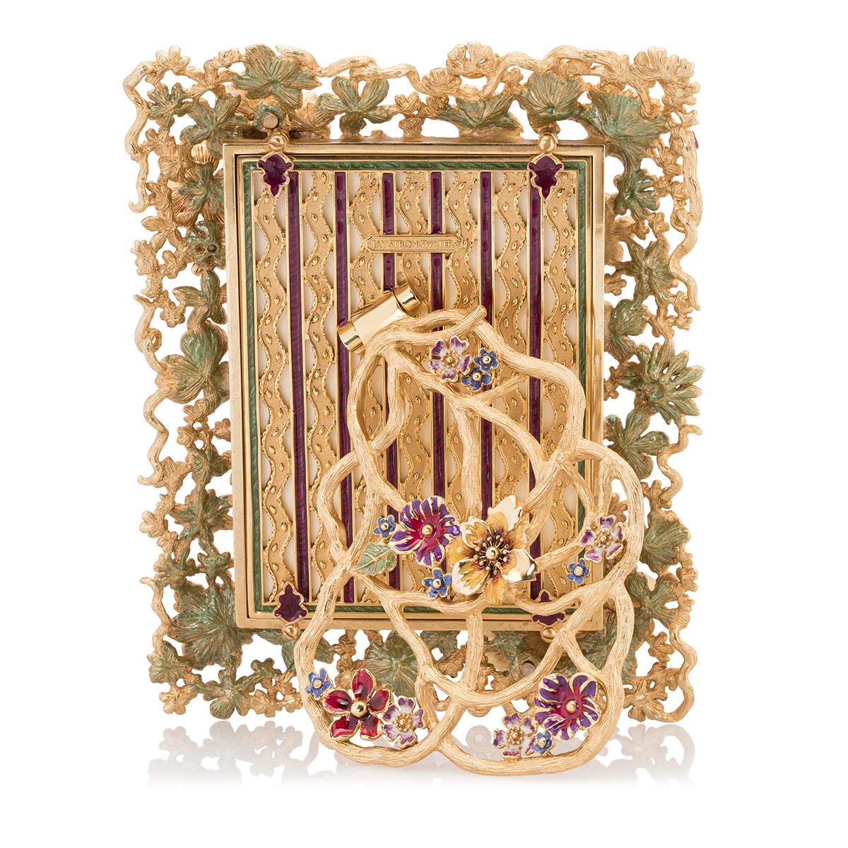 Jay Strongwater Ophelia Cluster Floral 5x7 Frame, Bouquet