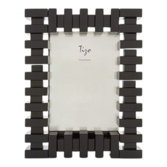 Tizo Black Crystal Glass Frame, 5x7