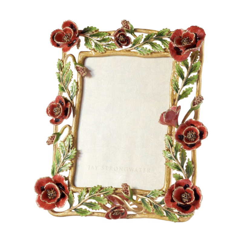Jay Strongwater Jane Poppy Flora Frame, 5x7 SPF5898256 Borsheims