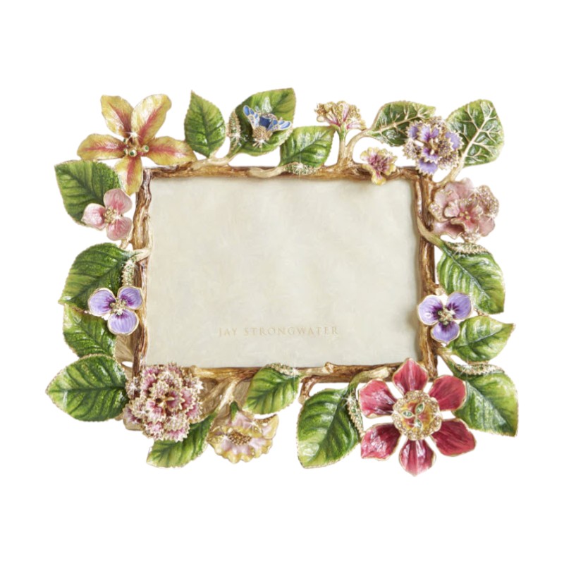 Jay Strongwater Lars Dutch Floral 5x7 Frame, Flora