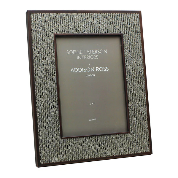 Addison Ross Grey Tweed Rattan Frame, 5x7