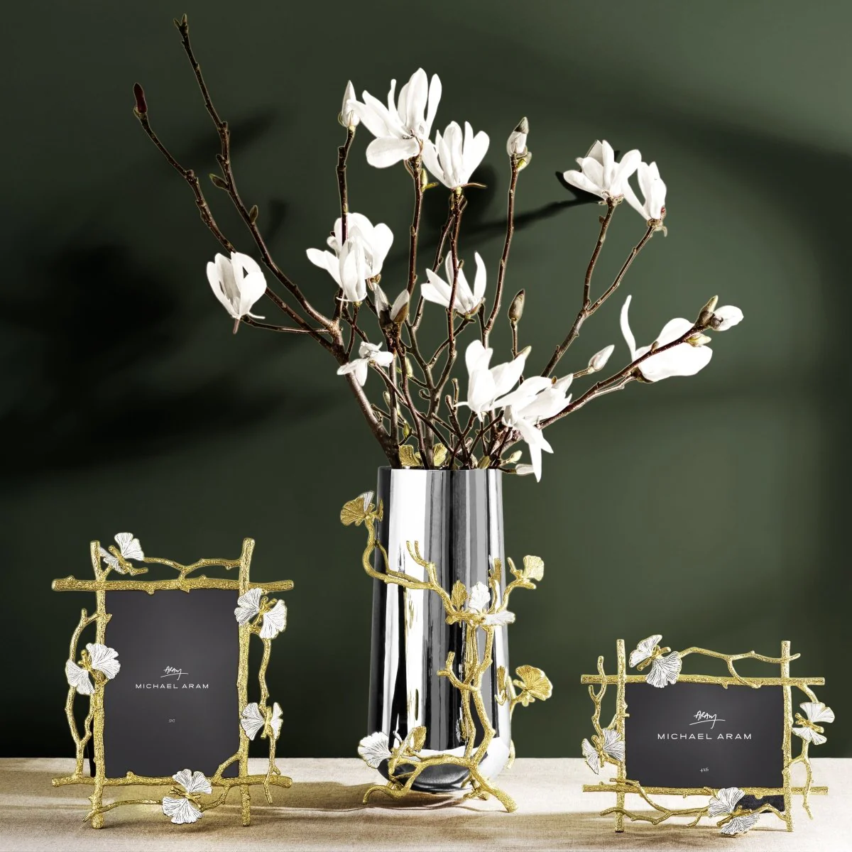 Michael Aram Butterfly Ginkgo Yellow Gold Frame, 8x10