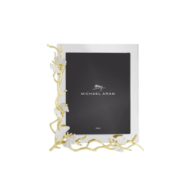 Michael Aram Butterfly Ginkgo Yellow Gold Reflective Frame, 8x10