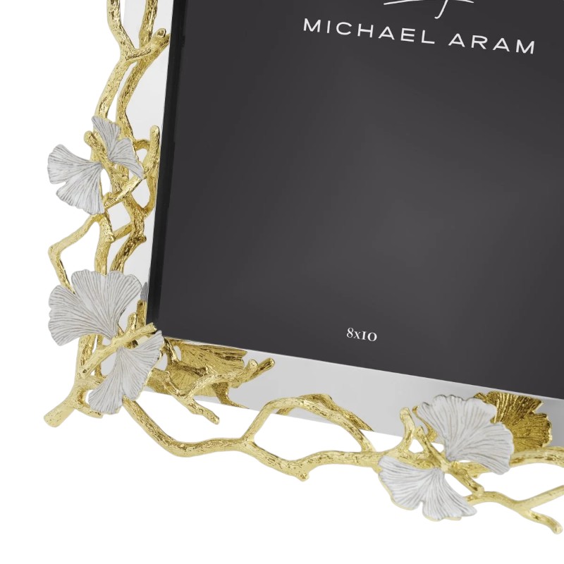 Michael Aram Butterfly Ginkgo Yellow Gold Reflective Frame, 8x10