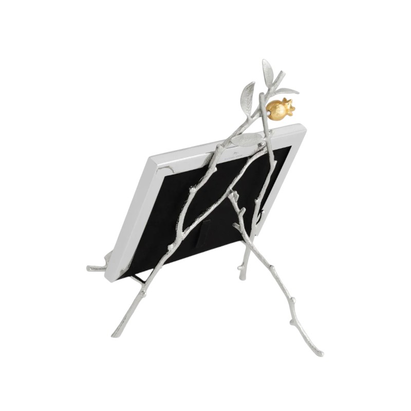 Michael Aram Pomegranate Silver and Yellow Gold Easel Frame, 5x7