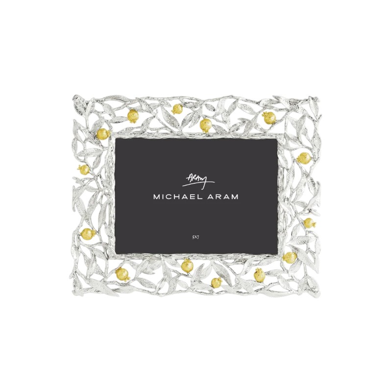 Michael Aram Pomegranate Silver and Yellow Gold Frame, 5x7