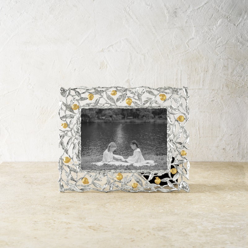 Michael Aram Pomegranate Silver and Yellow Gold Frame, 5x7