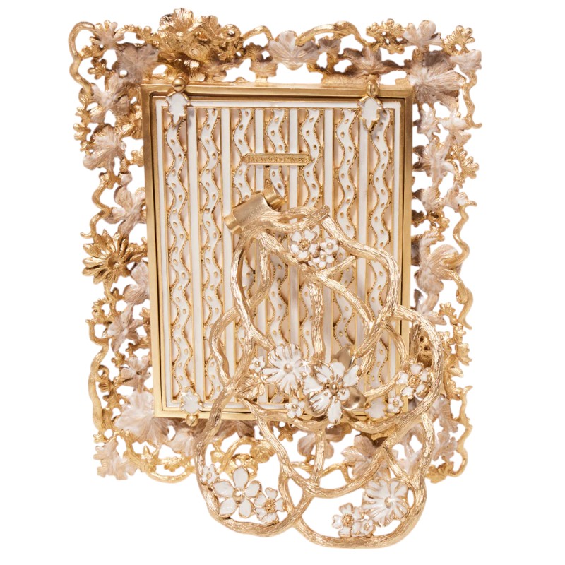 Jay Strongwater Ophelia White Opal Frame, 5x7