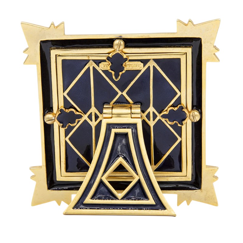 Jay Strongwater Dorothy Art Deco Delft Garden Frame, 3x3