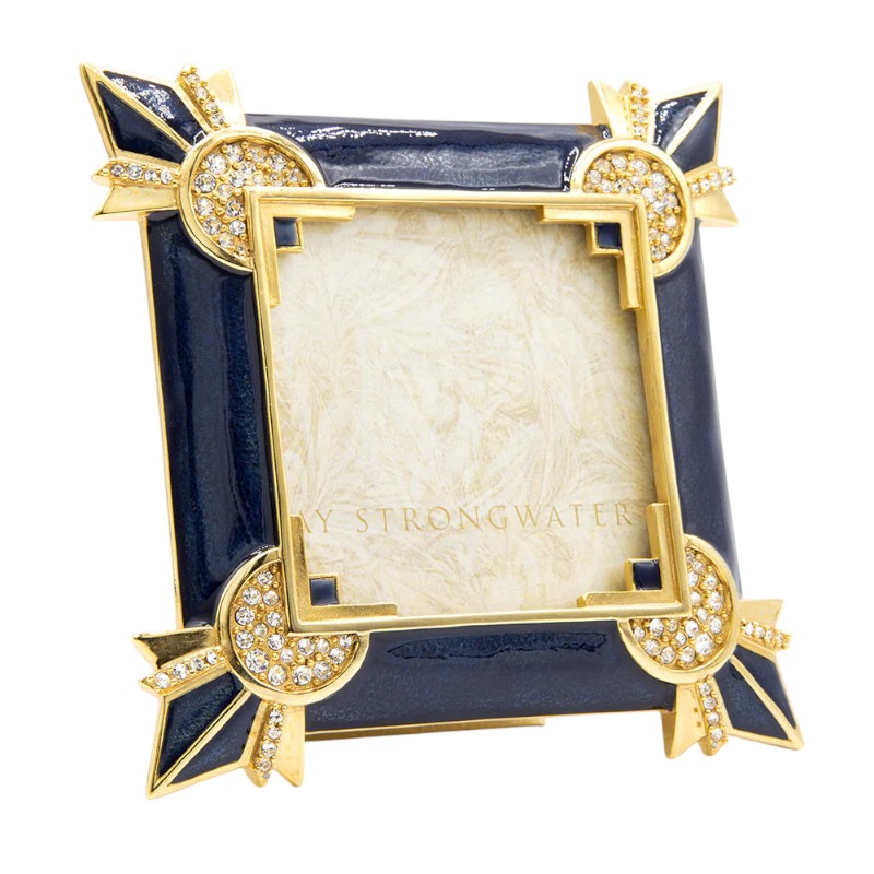 Jay Strongwater Dorothy Art Deco Delft Garden Frame, 3x3