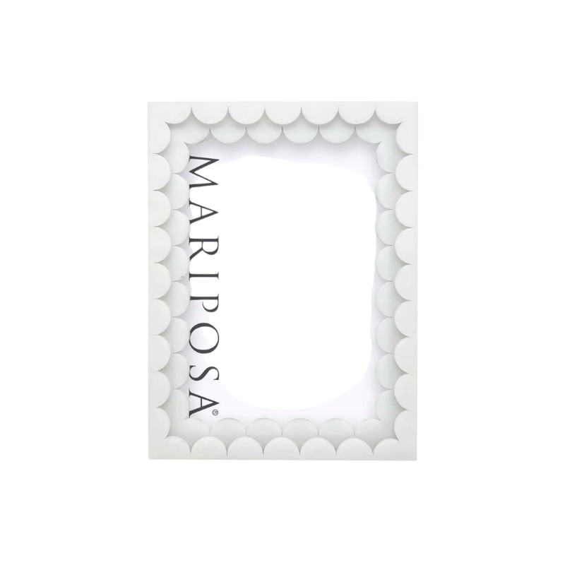 Mariposa White Acrylic Double Scallop Frame, 5x7