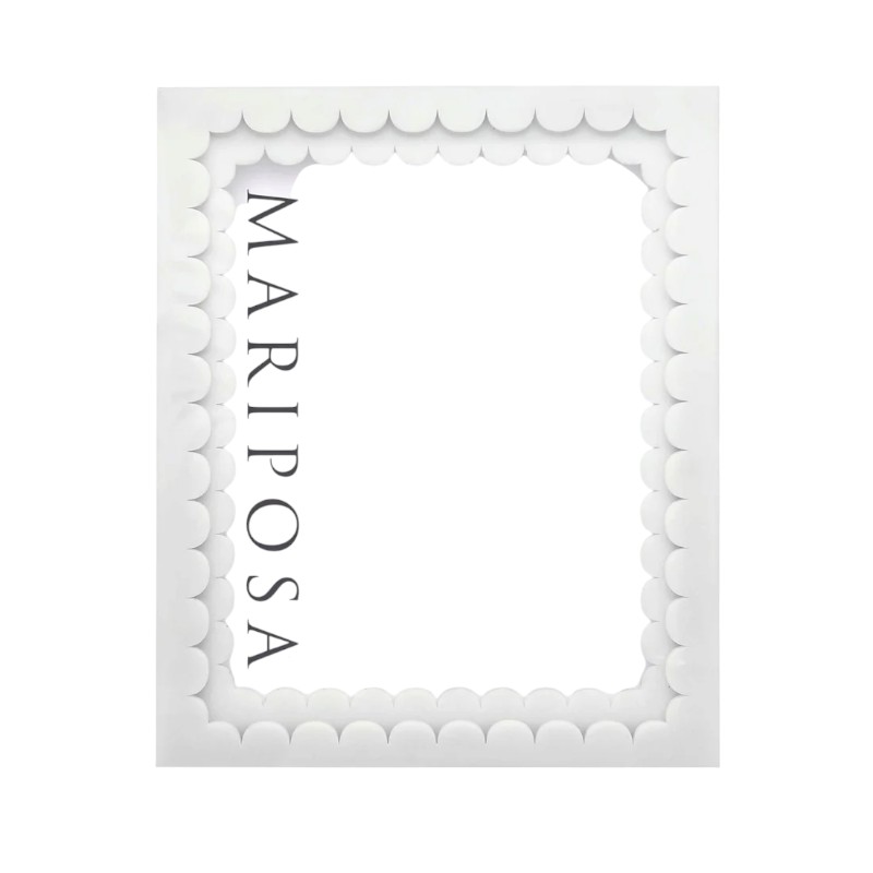 Mariposa White Acrylic Double Scallop Frame, 8x10