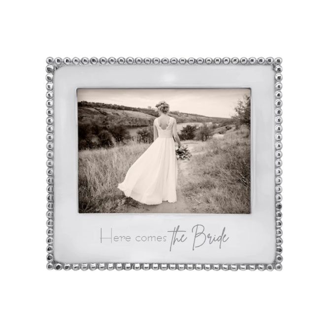 Mariposa Here Comes The Bride Beaded Frame, 5x7