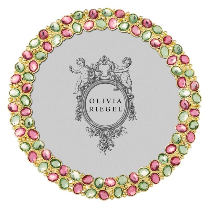 Olivia Reigel Palm Caravelle Round Frame, 4x5"