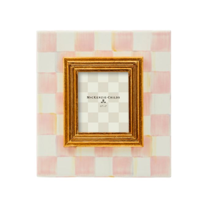 MacKenzie-Childs Rosy Check Frame, 2.5" x 3"