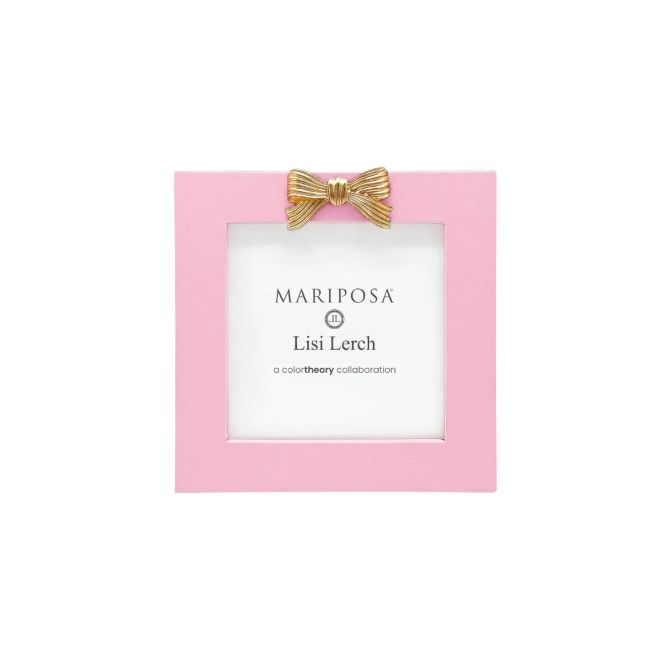 Mariposa Bow Pink Frame, 4x4
