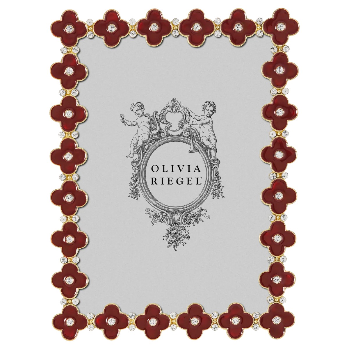 Olivia Riegel Gold Enamel Clover Picture Frame, 5x7