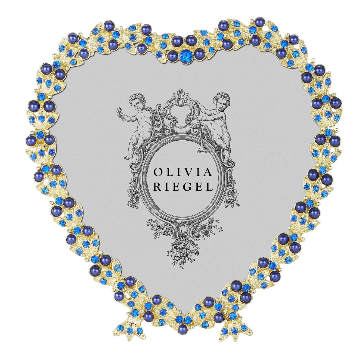 Olivia Riegel Contessa Heart Sapphire Picture Frame, 3.5
