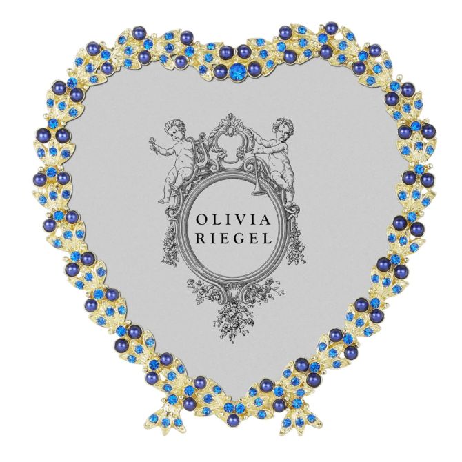 Olivia Riegel Contessa Heart Sapphire Picture Frame, 3.5"