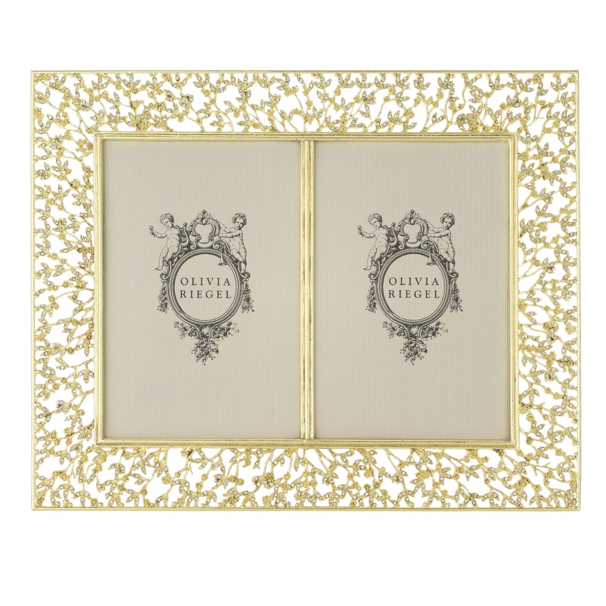 Olivia Riegel Gold Isadora Double Picture Frame, 4x6