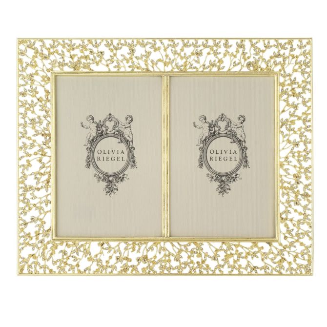 Olivia Riegel Gold Isadora Double Picture Frame, 4x6