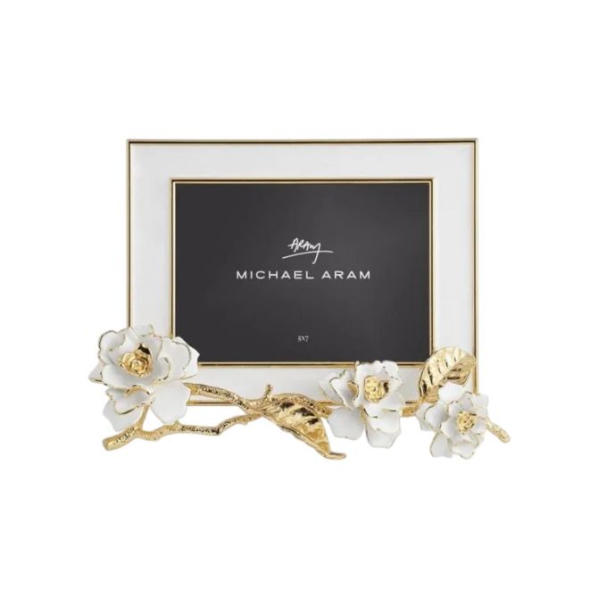 Michael Aram Gardenia Enameled White Frame, 5x7