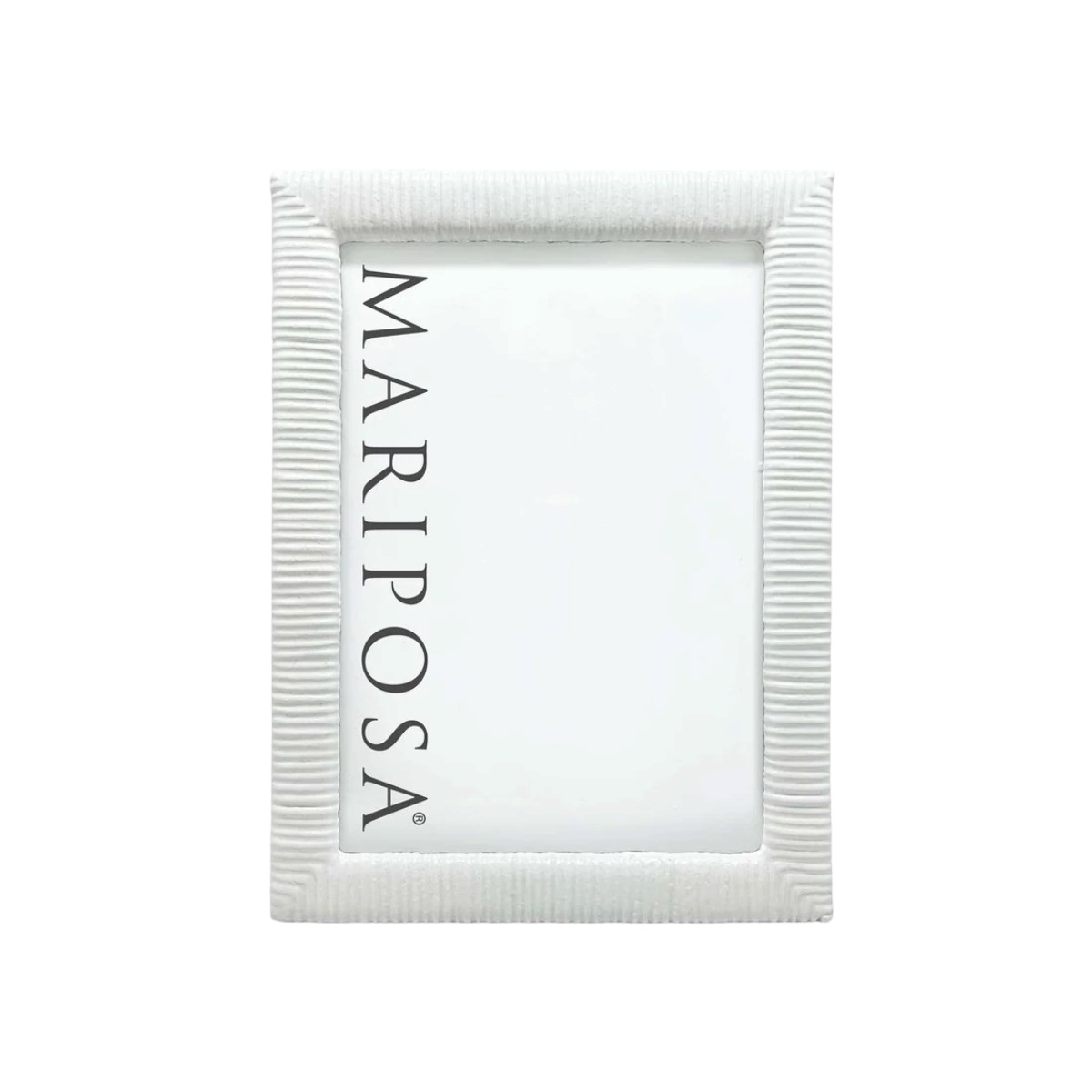 Mariposa White Woven Frame, 5x7