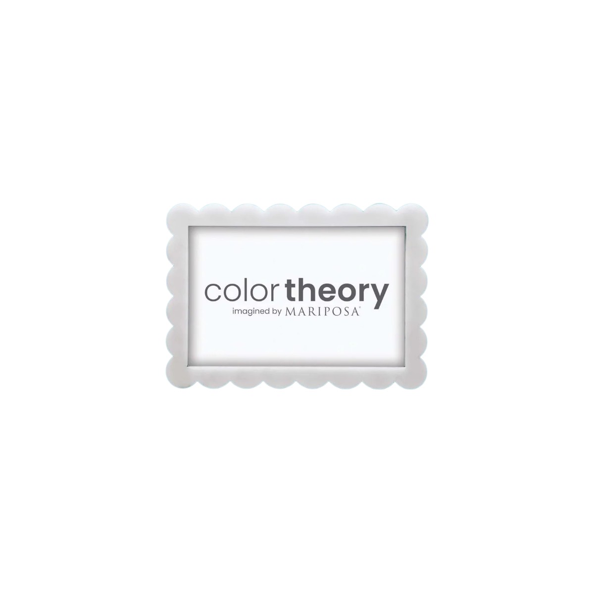 Mariposa Sky Blue with White Scalloped Acrylic Border Frame, 4x6