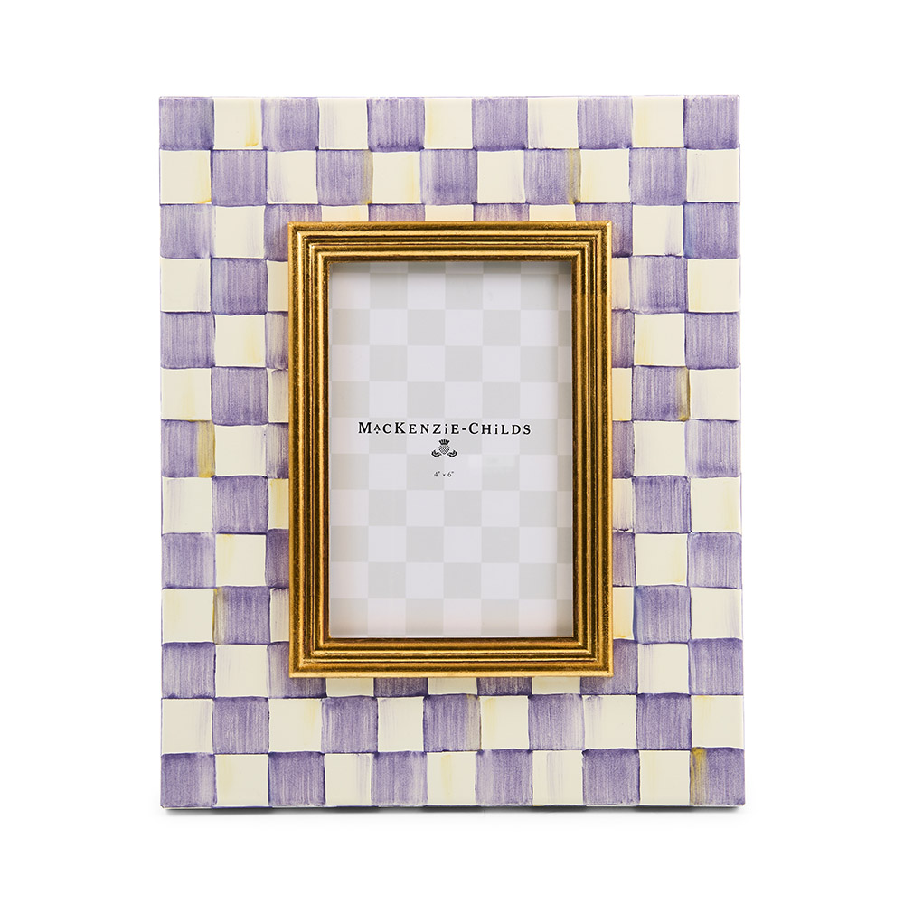 MacKenzie-Childs Violet Check Frame. 4x6