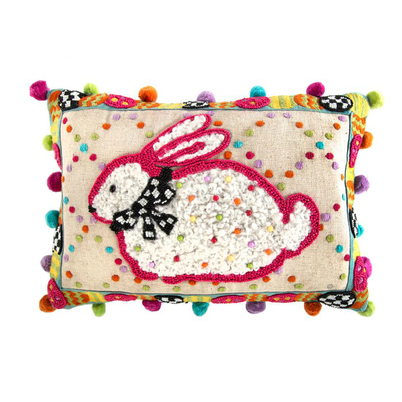 MacKenzie-Childs Dotty Bunny Pillow