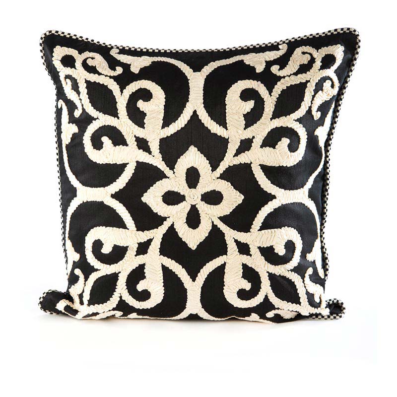 MacKenzie-Childs Byzantine Pillow, Black