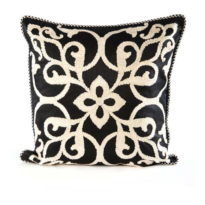 MacKenzie-Childs Byzantine Pillow, Black