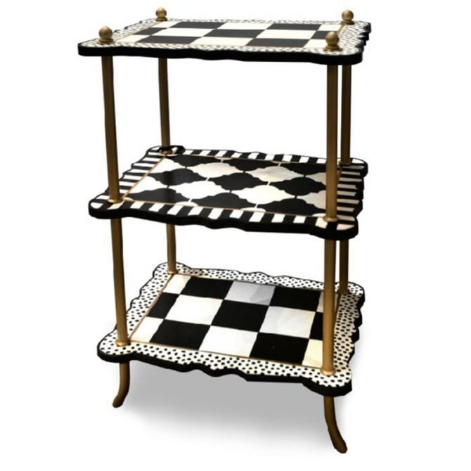 MacKenzie-Childs Courtly Three Tier Table
