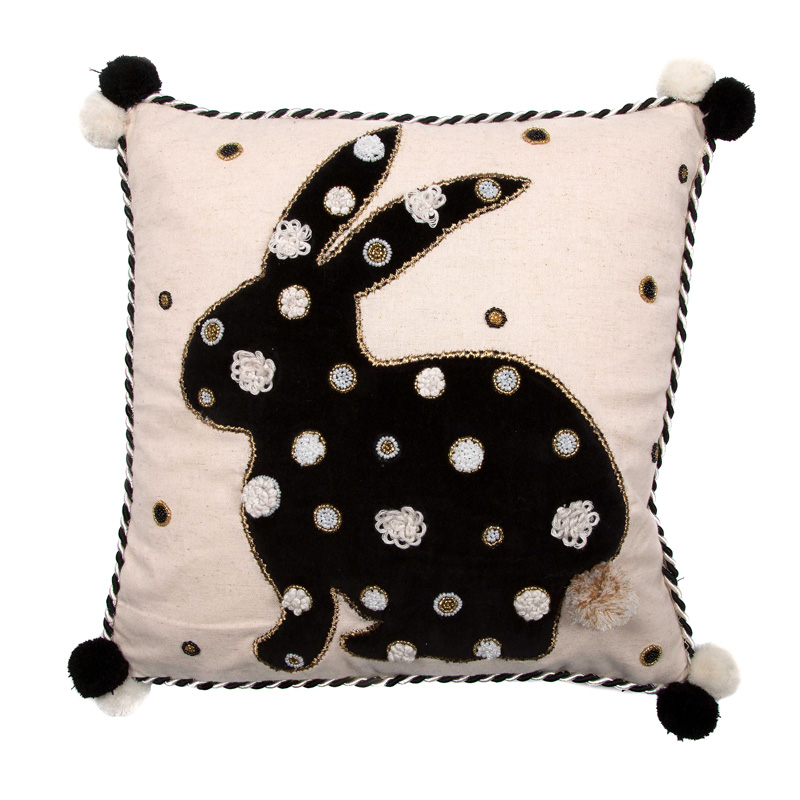 MacKenzie-Childs Pompom Bunny Pillow